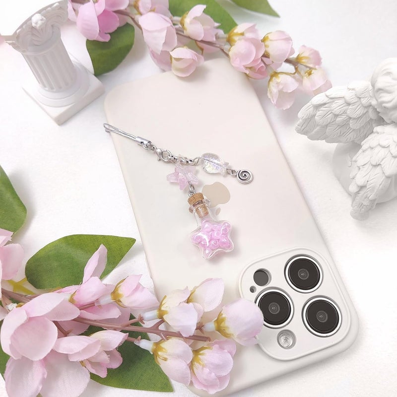 cioatu Y2K Cute Phone Charms Set - Aesthetic Cherry,Flower, Butterfly & Star Cell Phone Straps, Kawaii PhoneAccessories for Bag Keychain, AirPods, Camera Decor - Image 4